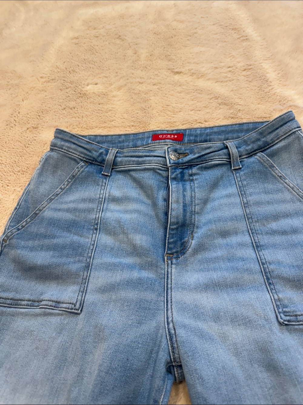 Guess Wide Leg Women's Jeans in Light Blue - Picture 2 of 6